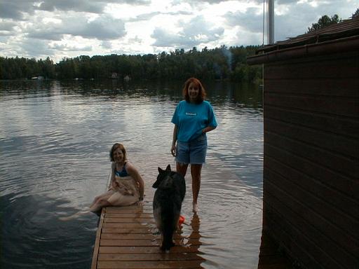 1999-08-24.dock.nancy-snyder-nessa-schone.lake_cabin.cook.mn.us 
